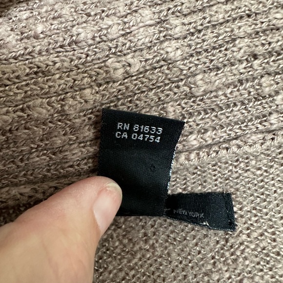 Kenneth Cole New York Knit Open Cardigan Shawl Collar Sweater Brown Size L - Picture 8 of 12